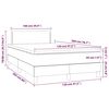 vidaXL Boxspringbett mit Matratze & LED Hellgrau 120x200 cm Samt