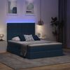 vidaXL Bett mit Stauraum und LED mit LED Blau 140 x 200 cm Polyester