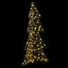 vidaXL Weihnachtsbaum mit 160 LEDs Warmes Wei&szlig; 150 cm Rattan
