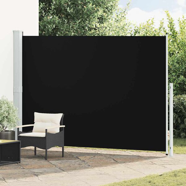 vidaXL Seitenmarkise Ausziehbar 200x300 cm Schwarz