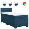 vidaXL Boxspringbett mit Matratze Blau 90x190 cm Samt
