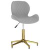 vidaXL Esszimmerst&uuml;hle 2 Stk. Drehbar Hellgrau Samt