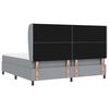 vidaXL Boxspringbett mit Matratze Hellgrau 200 x 200 cm Stoff
