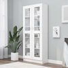 vidaXL Vitrinenschrank Wei&szlig; 82,5x30,5x185 cm Holzwerkstoff