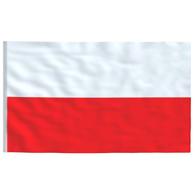 vidaXL Flagge Polens mit Mast 6,23 m Aluminium