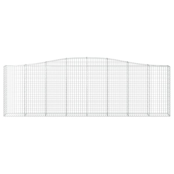 vidaXL Gabionen mit Hochbogen 5 Stk. 400x30x120/140cm Verzinktes Eisen