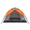 vidaXL Kuppel-Campingzelt 5 Personen Grau und Orange Quick Release