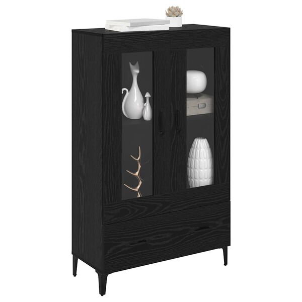 vidaXL Highboard mit Schubladen Schwarz Eichen-Optik 70 x 31 x 115 cm