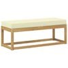 vidaXL Outdoor Hocker Bank Massivholz Akazie Wei&szlig;