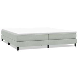 vidaXL Boxspringbett ohne Matratze Hellgrau 200x210 cm Samt