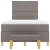 vidaXL Boxspringbett mit Matratze Taupe 120 x 190 cm Stoff