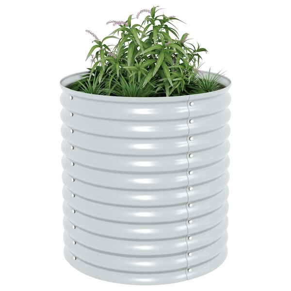 vidaXL Garten-Hochbeet 80x80x81 cm Verzinkter Stahl Silbern