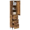 vidaXL Highboard Altholz 34,5 x 34 x 180 cm Holzwerkstoff
