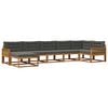 vidaXL Outdoor-Sofagarnitur 7 Stk. Natur und Anthrazit
