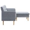 vidaXL Sofa L-Form Stoff 171,5x138x81,5 cm Hellgrau