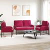 vidaXL Sofagarnituren 3 pcs Weinrot 115 x 56 x 80 cm Sperrholz