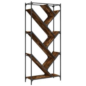 vidaXL B&uuml;cherregal R&auml;uchereiche 79x30x180 cm Holzwerkstoff und Metall