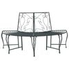 vidaXL Baumbank 4-Sitzanzahl 160 x 80 x 89 cm Stahl Silber Grau
