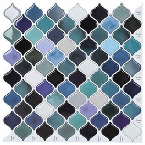 vidaXL Lanturn Fliese 10 Stk. Blaugr&uuml;n 27 x 27 cm Polyurethan und PET