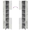 vidaXL Bad hoher Schrank Betongrau 30 x 35 x 192 cm Holzwerkstoff