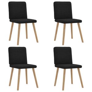 vidaXL Esszimmerst&uuml;hle 4 Stk. Schwarz Stoff
