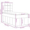 vidaXL Boxspringbett mit Matratze Blau 90x200 cm Stoff