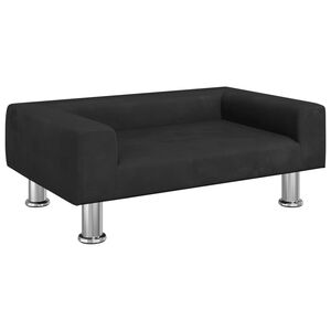 vidaXL Kindersofa Schwarz 70x45x26,5 cm Samt