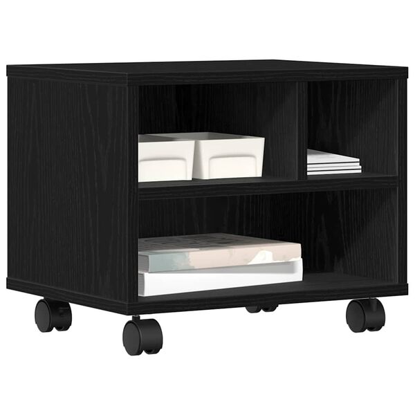 vidaXL Druckerst&auml;nder Schwarz Eichen-Optik 41 x 32 x 34,5 cm