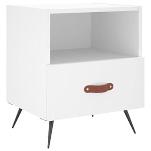 vidaXL Nachttisch Wei&szlig; 40x35x47,5 cm Holzwerkstoff