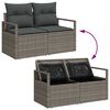 vidaXL Sofa Set mit Kissen 5 pcs Poly-Rattan
