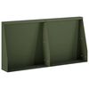vidaXL St&uuml;tzmauer 2 stk. 40 x 12 x 30 cm Stahl Olivgr&uuml;n