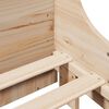 vidaXL Massivholzbett mit Regal ohne Matratze 120x190 cm Massivholz