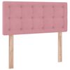 vidaXL Bett mit Stauraum und LED mit Matratze Rosa 90 x 190 cm Samt