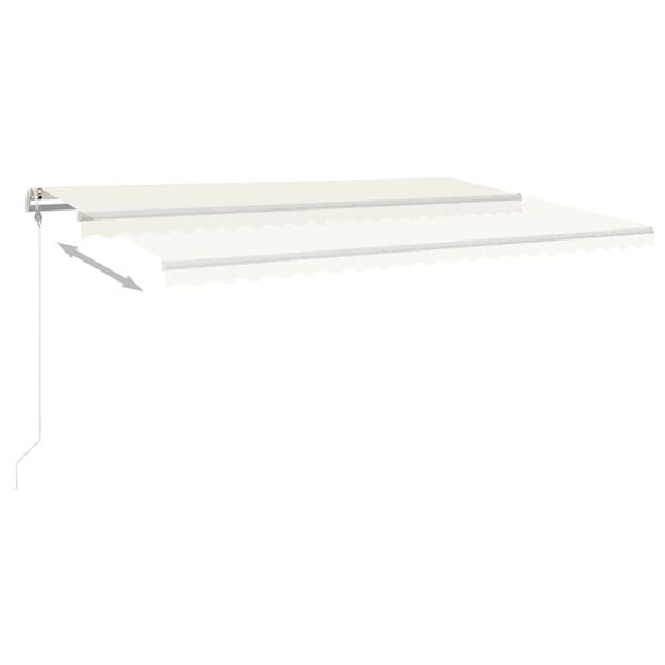 vidaXL Automatische Markise mit LED Windsensor 500x300 cm Creme