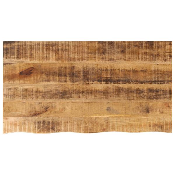vidaXL Tischplatte 110x60x2,5 cm Baumkante Massivholz Raues Mangoholz