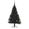 vidaXL Künstlicher vorbeleuchteter Weihnachtsbaum Schwarz 120 cm PVC