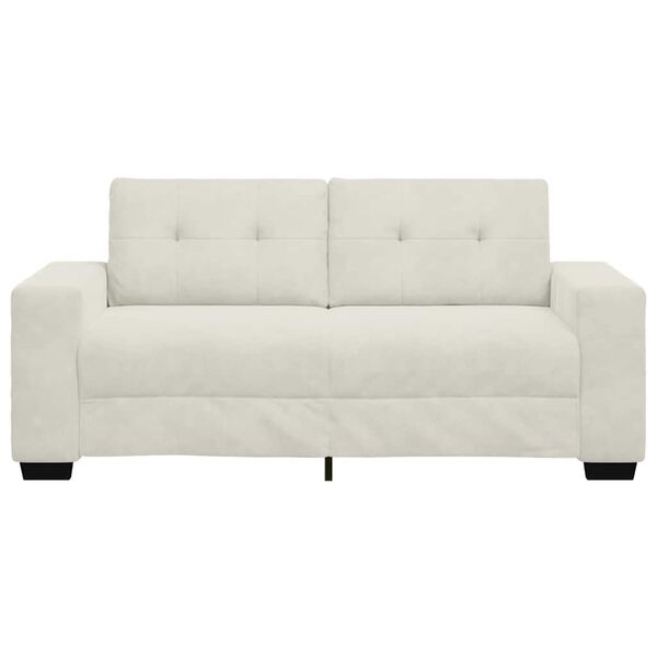 vidaXL Zweisitzer-Sofa Creme 180x77x82 cm Samt