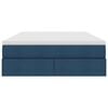 vidaXL Aufbewahrungsbett mit Matratze Blau 140 x 200 cm Polyester