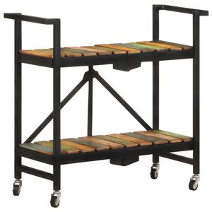 vidaXL K&uuml;chenwagen 87x36x81 cm Altholz Massiv