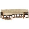 vidaXL Outdoor-Sofagarnitur mit Kissen 6 pcs Natur und Beige