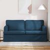 vidaXL Sofa 140cm Blau Metall