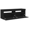 vidaXL TV-Schrank mit LED-Leuchten Schwarz 120x35x40 cm