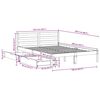 vidaXL Massivholzbett ohne Matratze Wachsbraun 120x200 cm Kiefernholz