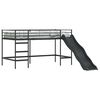 vidaXL Kinder-Loftbett mit Rutsche Schwarz und Anthrazit 80 x 200 cm