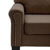 vidaXL 3-Sitzer-Sofa Braun Stoff