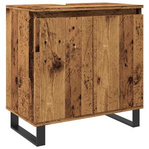 vidaXL Badschrank Altholz-Optik 58x33x60 cm Holzwerkstoff