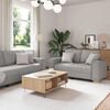 vidaXL 2-teiliges Sofa-Set mit Kissen, wolkengrauer Stoff