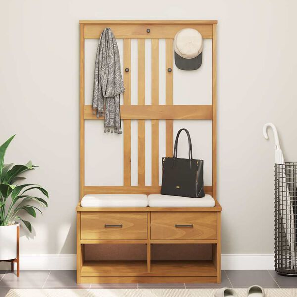 vidaXL Garderobenst&auml;nder SANDNES 87x40x159,5cm Massivholz Kiefer