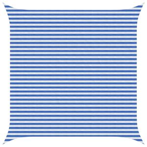 vidaXL Sonnensegel 4,5 x 4,5 m HDPE Quadratisch Blau und Wei&szlig;