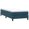 vidaXL Boxspringbett mit Matratze Dunkelblau 80x210 cm Samt
